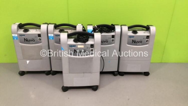 5 x Nidek Medical Nuvo Lite 3 Mark 5 Oxygen Concentrators (All Power Up) * Stock Photo Taken *