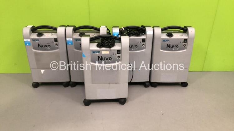 5 x Nidek Medical Nuvo Lite 3 Mark 5 Oxygen Concentrators (All Power Up) * Stock Photo Taken *