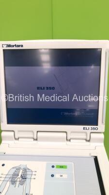 Mortara ELI 350 ECG Machine on Stand with 1 x 10-Lead ECG Lead (Powers Up) - 2