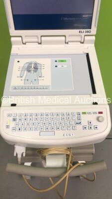 Mortara ELI 350 ECG Machine on Stand with 1 x 10-Lead ECG Lead (Powers Up) - 3