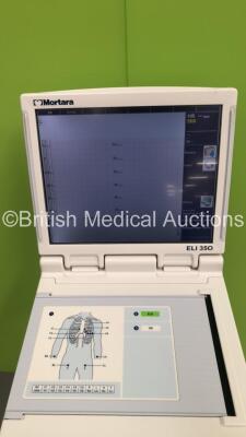 Mortara ELI 350 ECG Machine on Stand with 1 x 10-Lead ECG Lead (Powers Up) - 5