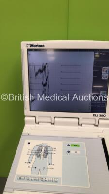 Mortara ELI 350 ECG Machine on Stand with 1 x 10-Lead ECG Lead (Powers Up) - 7