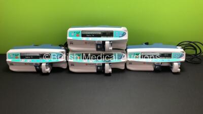 4 x Carefusion Alaris PK Syringe Pumps (All Power Up with 1 x Alarm)