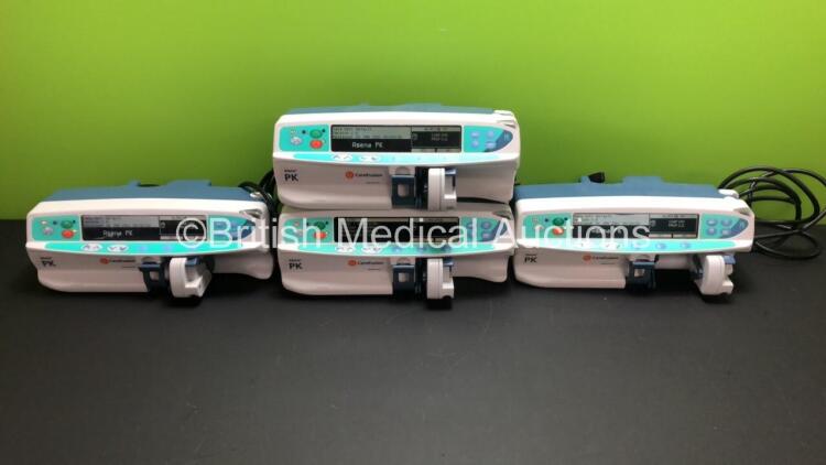 4 x Carefusion Alaris PK Syringe Pumps (All Power Up with 1 x Alarm)