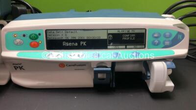 4 x Carefusion Alaris PK Syringe Pumps (All Power Up with 1 x Alarm) - 5