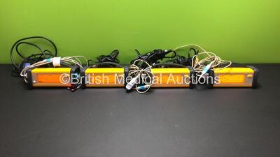 4 x GE Ohmeda TruSat Oximeters with Power Supplies and 3 x SpO2 Leads (All Power Up)