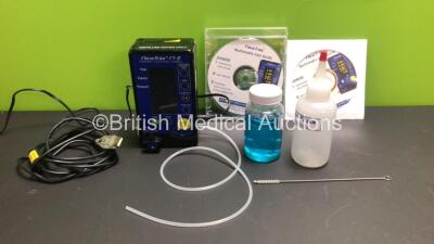 Pronk Technologies FlowTrax FT-2 Infusion Pump Analyzer with Power Supply and Accessories (Powers Up with Fault and Some Casing Damage - See Photo)