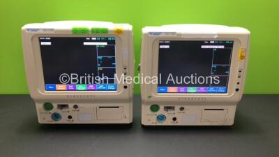 2 x Fukuda Denshi DS-7100 Patient Monitors *Mfd 2006 - 2006* (Both Power Up)