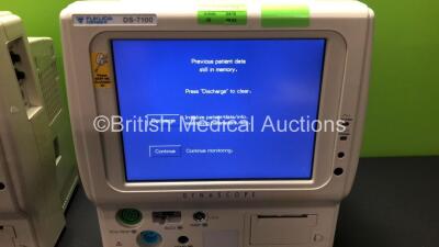 2 x Fukuda Denshi DS-7100 Patient Monitors (1 x Powers Up with Touch Screen Not Working, 1 x No Power) - 2