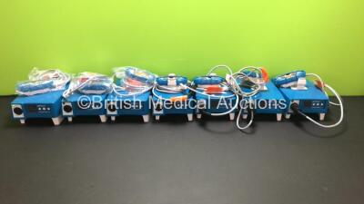 7 x enFlowModel 121 Controllers with 7 x Model 100 IV Blood-Fluid Warmers (All Power Up)