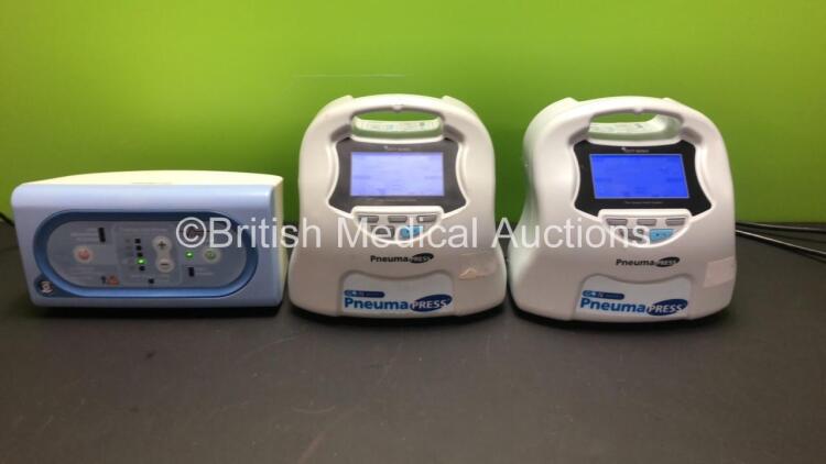 Mixed Lot Including 2 x G+N Pneumapress DVT-Series The Venous Assist Systems and 1 x Venner PneuX P.Y.System (All Power Up)