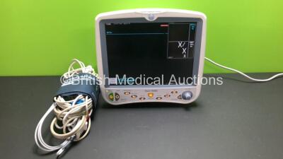 GE Dash 5000 Patient Monitor *Mfd 2008* Including ECG, NBP, CO2, BP1, BP2, SpO2, Temp/co and Printer Options with ECG, SpO2, NBP Leads, BP Cuff, Finger Sensor (Powers Up) *SD008398900GA*