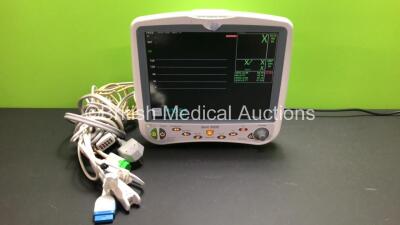 GE Dash 5000 Patient Monitor *Mfd 2009* Including ECG, NBP, CO2, BP1, BP2, SpO2, Temp/co and Printer Options with ECG, SpO2, NBP Leads, Finger Sensor (Powers Up) *SD007441044GA*