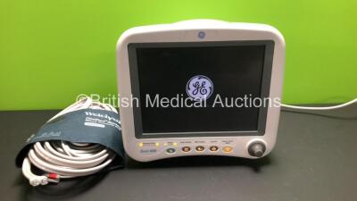 GE Dash 4000 Patient Monitor Including ECG, NBP, CO2, BP1, BP2, SpO2, Temp/co and Printer Options with ECG, SpO2, NBP Leads, BP Cuff, Finger Sensor (Powers Up) *DSH04480576GA*