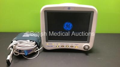 GE Dash 4000 Patient Monitor Including ECG, NBP, CO2, BP1, BP2, SpO2, Temp/co and Printer Options with ECG, SpO2, NBP Leads, BP Cuff, Finger Sensor and Battery (Powers Up) *AABO4387702GA*