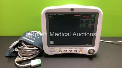 GE Dash 4000 Patient Monitor Including ECG, NBP, CO2, BP1, BP2, SpO2, Temp/co and Printer Options with ECG, SpO2, NBP Leads, BP Cuff, Finger Sensor (Powers Up) *B3DJ5835G*