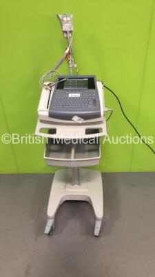 GE MAC 1600 ECG Machine on Stand with 1 x 10-Lead ECG Lead (Powers Up) * SN SDE13060087NA * * Mfd 2013 *