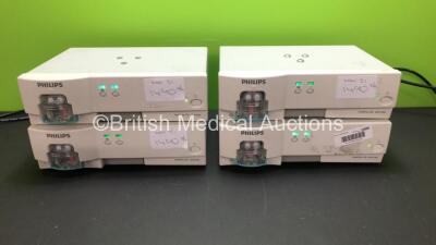 4 x Philips IntelliVue G5 M1019A Gas Modules with Water Traps (All Power Up)