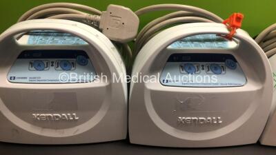 4 x Kendall Covidien SCD and 1 x Kendall SCD Express Compression Systems (All Power Up) *1200107 - V0719056 - V0714688 - 1200174 - 1200182* - 2