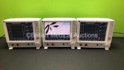 3 x Edwards Lifesciences Vigilance II Patient Monitors (All Power Up with 1 x Damaged Display) *VG009537 - VG009061 - VG009058*