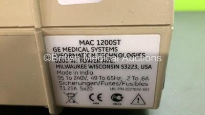 2 x GE Marquette MAC 1200 ST ECG Machines (Both Power Up) *550038026 - 550020019* - 7