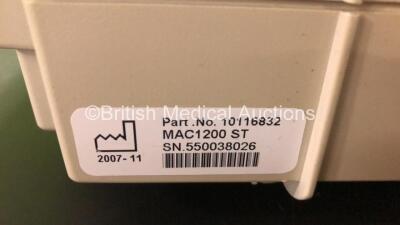 2 x GE Marquette MAC 1200 ST ECG Machines (Both Power Up) *550038026 - 550020019* - 8