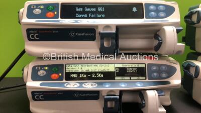 4 x Carefusion Alaris CC Guardrails Plus Syringe Pumps (All Power Up with 2 x Alarms) *135039134 - 135039138 - 135035444 - 135035451* - 3