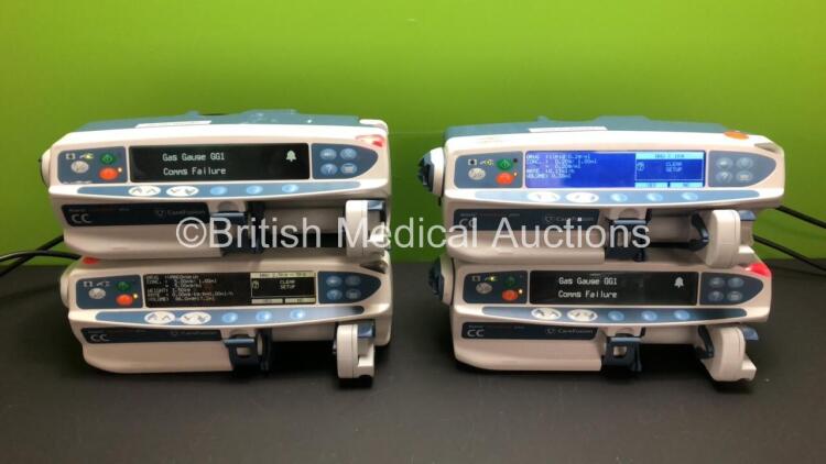 4 x Carefusion Alaris CC Guardrails Plus Syringe Pumps (All Power Up with 2 x Alarms) *