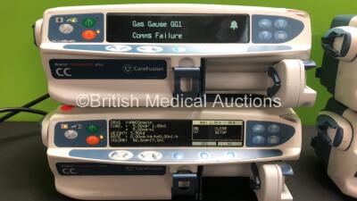 4 x Carefusion Alaris CC Guardrails Plus Syringe Pumps (All Power Up with 2 x Alarms) * - 3