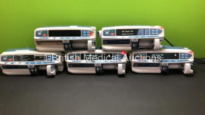 4 x Carefusion Alaris CC Guardrails Plus and 1 x Cardinal Health Alaris GH Syringe Pumps (All Power Up with 3 x Alarms and 1 x Blank Screen) *135039147 - 135035437 - 800255911 - 135035342 - 135039145*