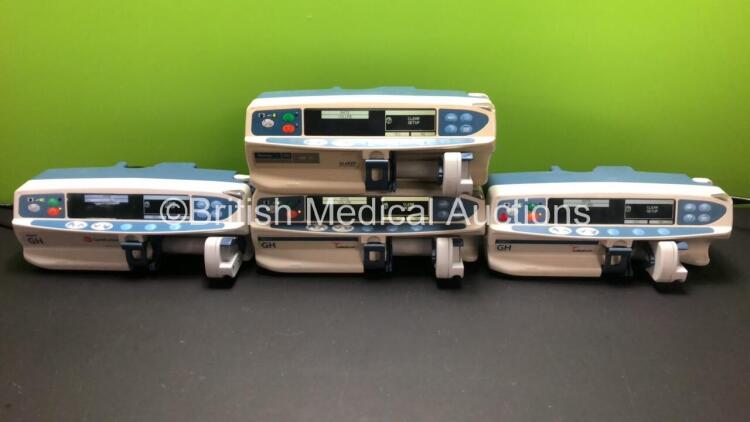 4 x Alaris GH Syringe Pumps (2 x Cardinal Health, 1 x Carefusion, 1 x Asena MK III) All Power Up