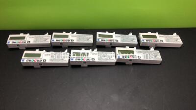 7 x CME T34 Ref 300-041S Syringe Pumps *Mfd 5 x 2020 - 2019* with 1 x Missing Battery Cover