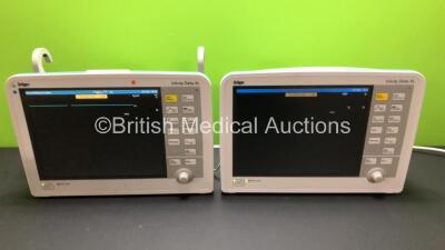 2 x Drager Infinity Delta XL Patient Monitors with HemoMed 1, Aux - Hemo 2 and 3, MultiMed and SpO2 Options *Mfd 2013 - 2013* (Both Power Up)