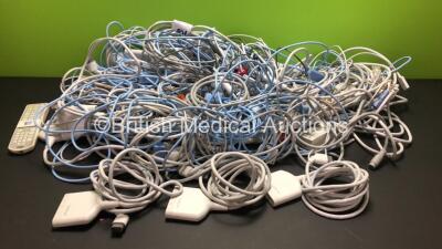 Large Quantity of Drager Patient Leads Including Approx.20 Neomed Multiparameter Cables with SpO2, NBP and ECG Leads