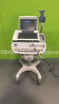 GE MAC 5500 ECG Machine on Stand (Powers Up - Missing Corner Cap - See Pictures)