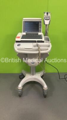 GE MAC 5000 ECG Machine on Stand with 10 Lead ECG Leads (Powers Up)