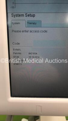 Drager Evita XL Ventilator Software Version 07.06 - Running Hours 41961 on Stand with Hoses (Powers Up) *S/N ASAM-0408* **Mfd 2009** - 4