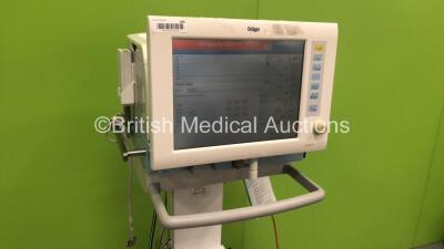 Drager Evita XL Ventilator Software Version 07.06 - Running Hours 44769 on Stand with CO2 Sensor and Hoses (Powers Up) *S/N ASAN-0249* **Mfd 2009** - 6