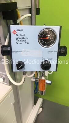 Datex-Ohmeda Aestiva/5 Induction Anaesthesia Machine with InterMed Penlon Nuffield Anaesthesia Ventilator Series 200 with Hoses *W* - 3