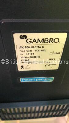 4 x Gambro AK 200 Ultra S Dialysis Machines with Hoses (All Power Up) * SN 19138 / 18084 / 25660 / 25550* - 15