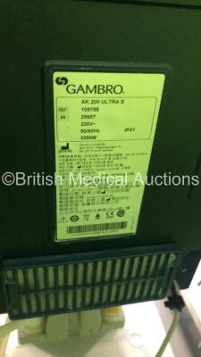 4 x Gambro AK 200 Ultra S Dialysis Machines with Hoses (All Power Up) * SN 25772 / 25657 / 25574 / 25570 * - 7