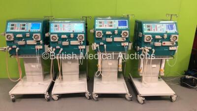 4 x Gambro AK 200 Ultra S Dialysis Machines with Hoses (All Power Up) * SN 19652 / 25774 / 18083 / 19652 *