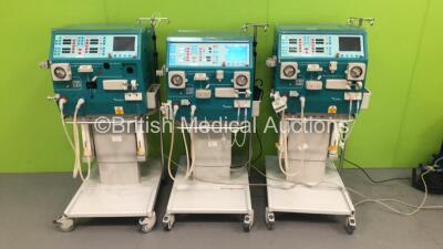 3 x Gambro AK 200 Ultra S Dialysis Machines with Hoses (All Power Up-1 x Incomplete-See Photos) * SN 18081 / 25655 / 16576 *