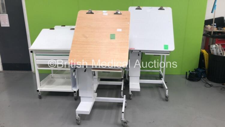 7 x Bristol Maid/Freeway Medical Clipboard/Presentation Mobile Trolleys