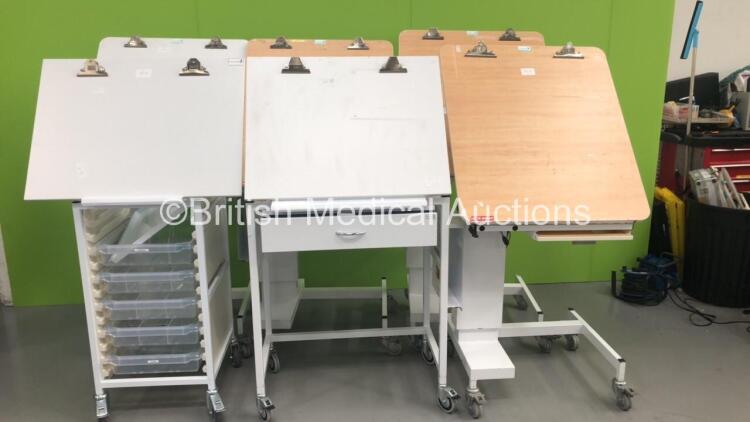 6 x Bristol Maid Clipboard/Presentation Mobile Trolleys