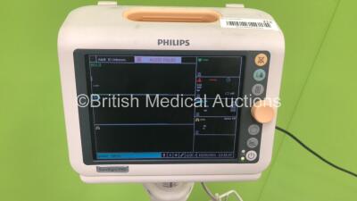 Philips SureSigns VM4 Patient Monitor on Stand with ECG,SpO2 and NIBP Options,1 x SpO2 Finger Sensor and 1 x BP Hose (Powers Up) *C* - 2