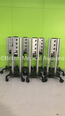 7 x Alaris Docking Stations on Stands