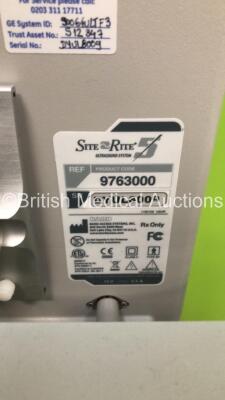 BARD Site Rite 5 Vascular Access/Ultrasound System Ref 9763000 Version 1.7 with 1 x Transducer/Probe on Stand (Powers Up) * SN DYUL8009* - 8