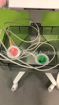 2 x Huntleigh Sonicaid FM800 Encore Fetal Monitors on Stands with 2 x Transducers (Both Power Up - 1 x Crack in Casing - See Pictures) - 4