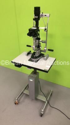 Haag Streit Bern SL900 Slit Lamp on Hydraulic Table with 2 x 10 x Eyepieces and Chin Rest (Powers Up with Good Bulb) *S/N FS0084082* - 6